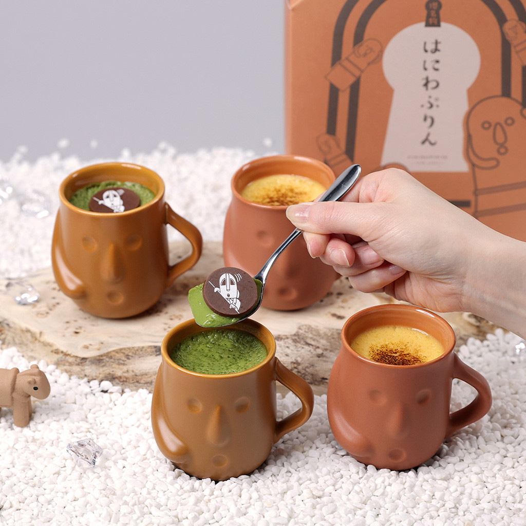 はにわ部長コラボセット（カスタード2個×抹茶2個）（はにわぷりん