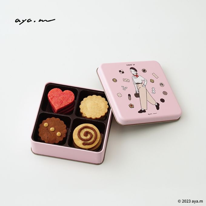 【aya.m × Cake.jp】コラボクッキー缶（街で見かけたおしゃれさん）  1