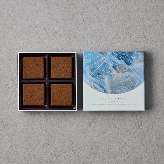 大粒の生チョコが４粒 4