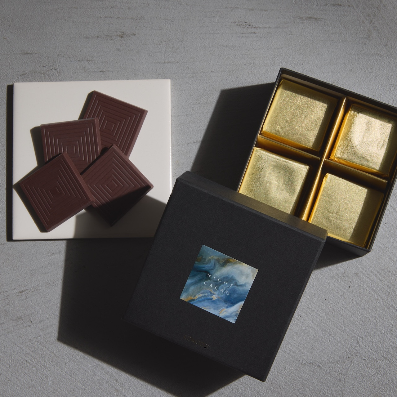 Night Cacao】タブレットチョコレート（70％）高級ホテルで採用されて