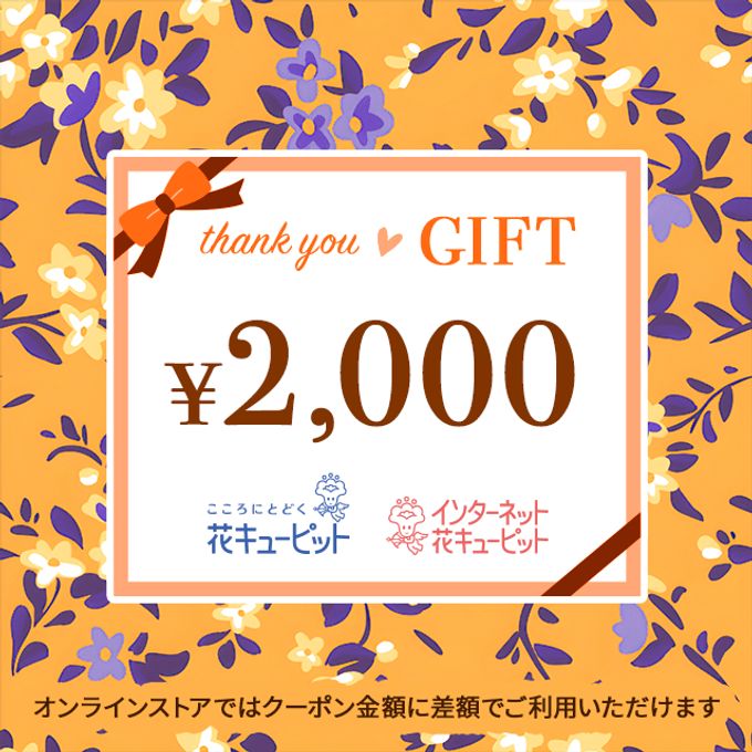 【ＪＦＴＤ花キューピット】全国共通 花とみどりのeチケット  2,000円 1
