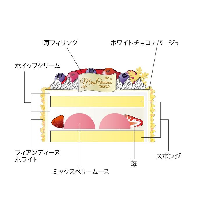 クリスマスフローズンデコール断面図 2