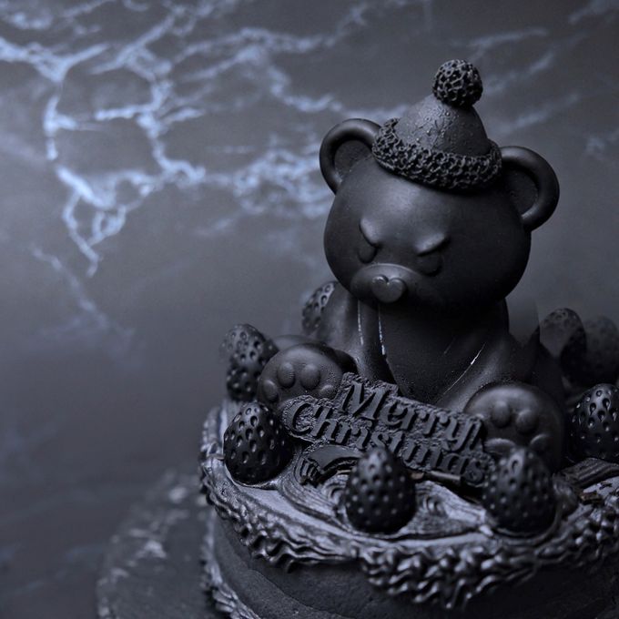 【期間限定】漆黒ショートケーキ＆サンタテディベアケーキ タワーセット：クリスマス2026 2