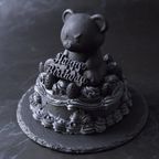 王冠ショートケーキ＆テディベアケーキ タワーセット：ハロウィン2025 1