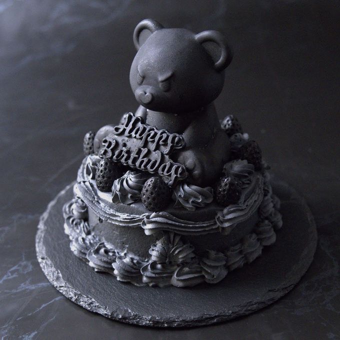 王冠ショートケーキ＆テディベアケーキ タワーセット：ハロウィン2025 1