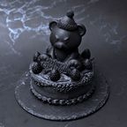 【期間限定】漆黒ショートケーキ＆サンタテディベアケーキ タワーセット：クリスマス2026 1