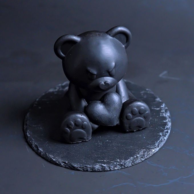 黒薔薇と黒荊ショートケーキ＆テディベアローズケーキ タワーセット 4