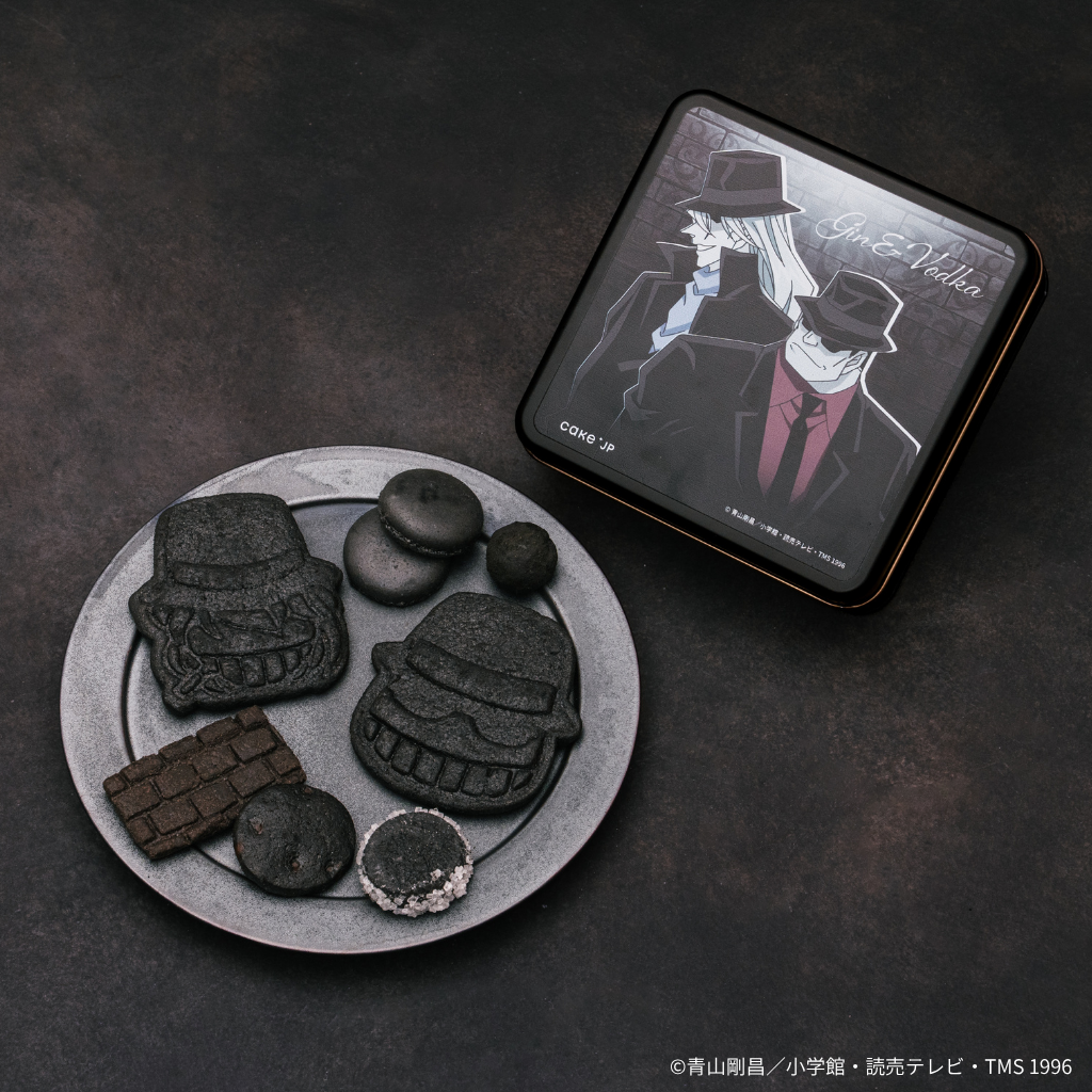 名探偵コナン」黒ずくめの組織 クッキー缶（ジン＆ウォッカ