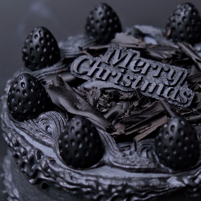 【期間限定】漆黒ショートケーキ＆サンタテディベアケーキ タワーセット：クリスマス2026 5