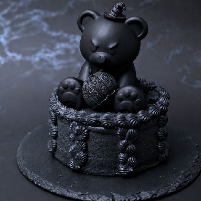 【期間限定】漆黒のさつまいもショートケーキ＆パンプキンテディベアケーキ タワーセット：ハロウィン2026 2