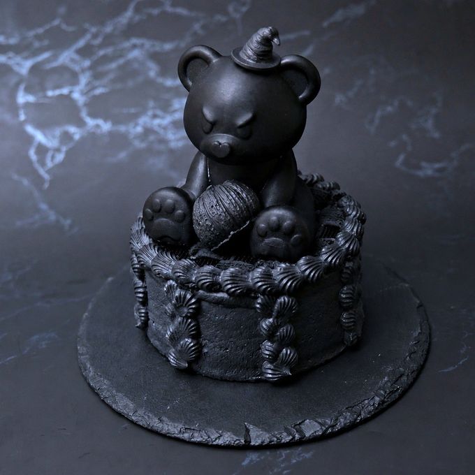 【期間限定】漆黒のさつまいもショートケーキ＆パンプキンテディベアケーキ タワーセット：ハロウィン2026 1