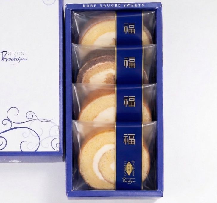 【神戸洋藝菓子ボックサン】福ロール  詰め合わせ 4種 4個入 熨斗対応  ギフト： 母の日2026  1
