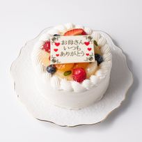 【神戸洋藝菓子ボックサン】母の日限定！北海道純生クリーム たっぷりフルーツと小さなブーケ ショートケーキ  4号 母の日のギフト・プレゼント2025