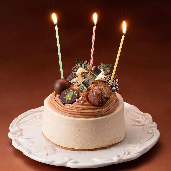 【神戸洋藝菓子ボックサン】クリスマス限定・モンブラン プレミアム  4号  大人の人気ケーキ  cakejp限定通販 2