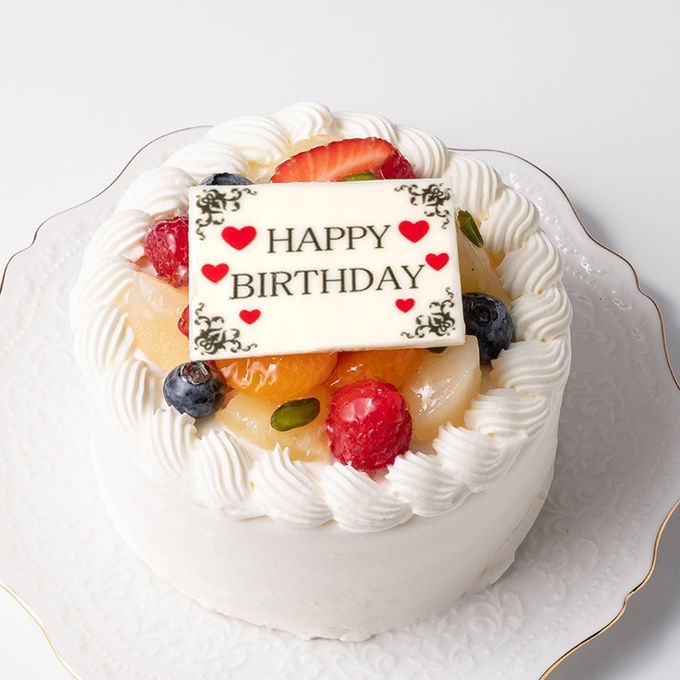 【神戸洋藝菓子ボックサン】 北海道純生クリームとたっぷりフルーツ のショートケーキ 4号  誕生日 1