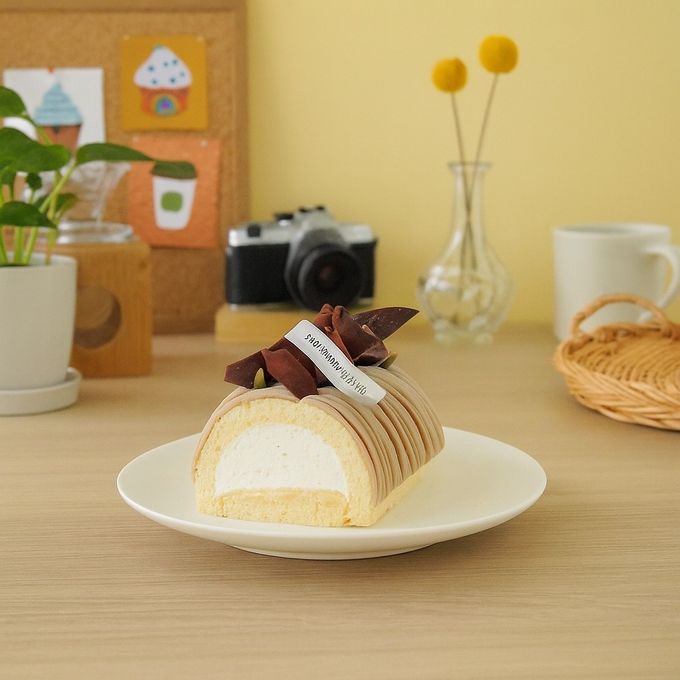 白金モンブランロール（皇室献上栗 山江栗）ハーフ 1