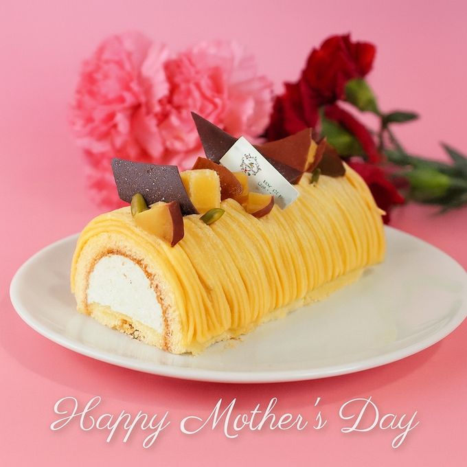 母の日カード付きパティシエ手作り白金モンブランロール（幻のさつまいも シルクスイート） 母の日2026 2