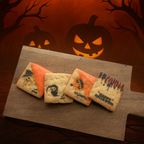 【送料無料、ハロウィンカード付き】shirokane sweet TOKYO パティシエ手作り白金ハロウィンサブレ（プレーン＆ショコラ） 4枚（ポスト投函、配送日時指定不可）ハロウィン 2025 7