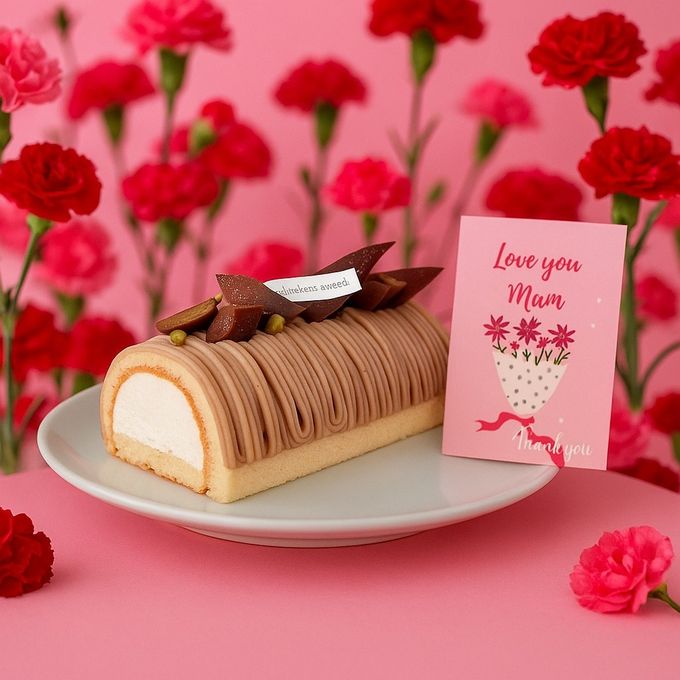 母の日カード付きパティシエ手作り白金モンブランロール（皇室献上栗 山江栗） 母の日2026 1