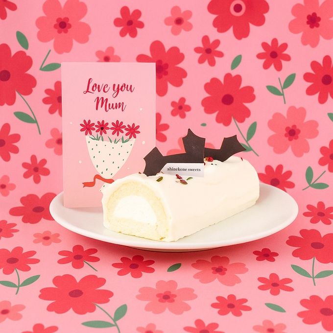 母の日カード付きパティシエ手作り白金クリームロール（プレーン） 母の日2026 4