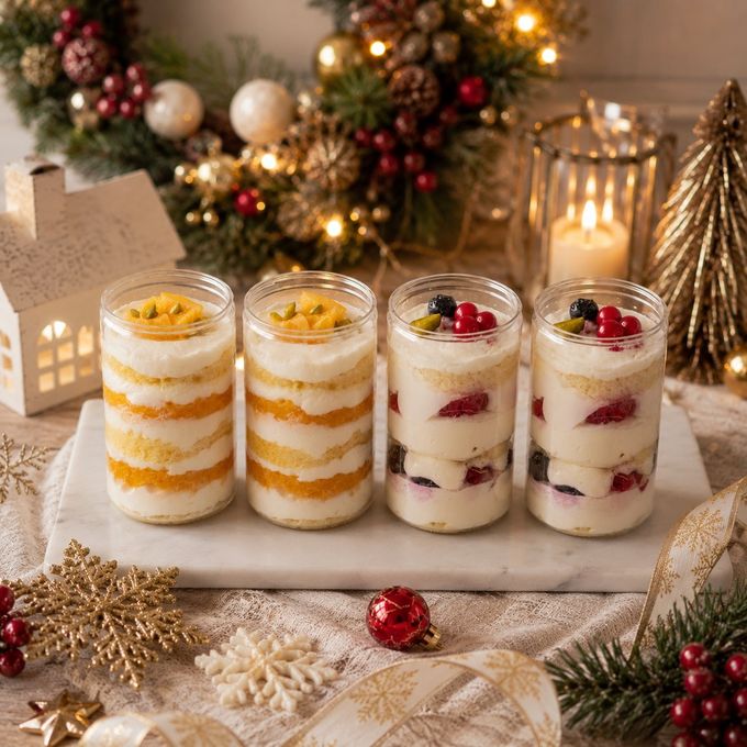 白金グラスケーキ（クリスマスショート2種アソート） クリスマス2026 2