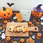 【送料無料、ハロウィンカード付き】shirokane sweet TOKYO パティシエ手作り白金ハロウィンサブレ（プレーン＆ショコラ） 4枚（ポスト投函、配送日時指定不可）ハロウィン 2025 2
