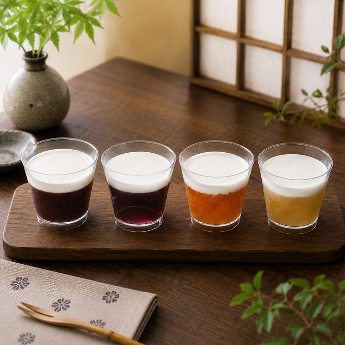 白金四彩涼菓～クリーム水羊羹・クリームフルーツゼリー詰合せ～ 1
