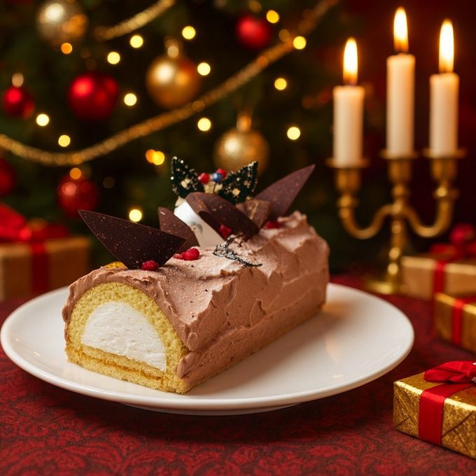 白金クリームブッシュドノエル（ショコラ） クリスマス2025 3