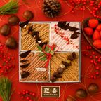 お正月 スクエアスイーツ贈答用ギフトボックス ４種モンブランアソート（山江栗、和栗、ショコラ、ベリー）お節スタイル 3