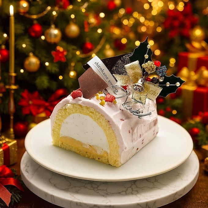 白金クリームブッシュドノエル（苺）ハーフ クリスマス2025 3