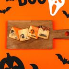 【送料無料、ハロウィンカード付き】shirokane sweet TOKYO パティシエ手作り白金ハロウィンサブレ（プレーン＆ショコラ） 4枚（ポスト投函、配送日時指定不可）ハロウィン 2025 4