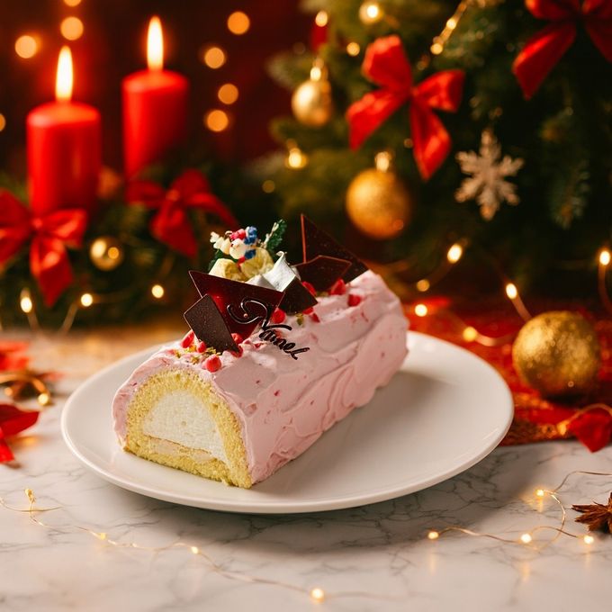 白金クリームブッシュドノエル（苺） クリスマス2025 1