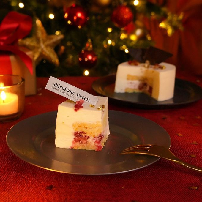 ホワイトクリスマスを彩る純白の白金フロマージュショート 3号  クリスマス2025 3