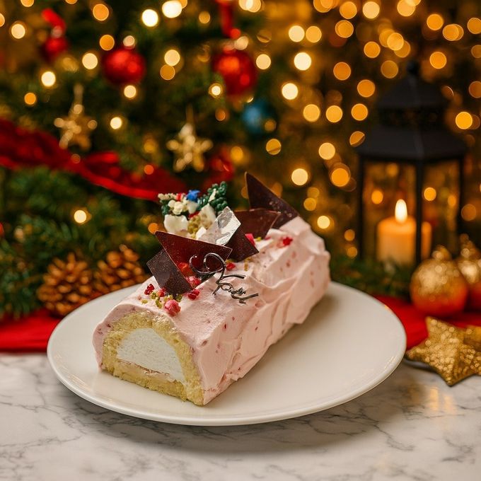 白金クリームブッシュドノエル（苺） クリスマス2025 3