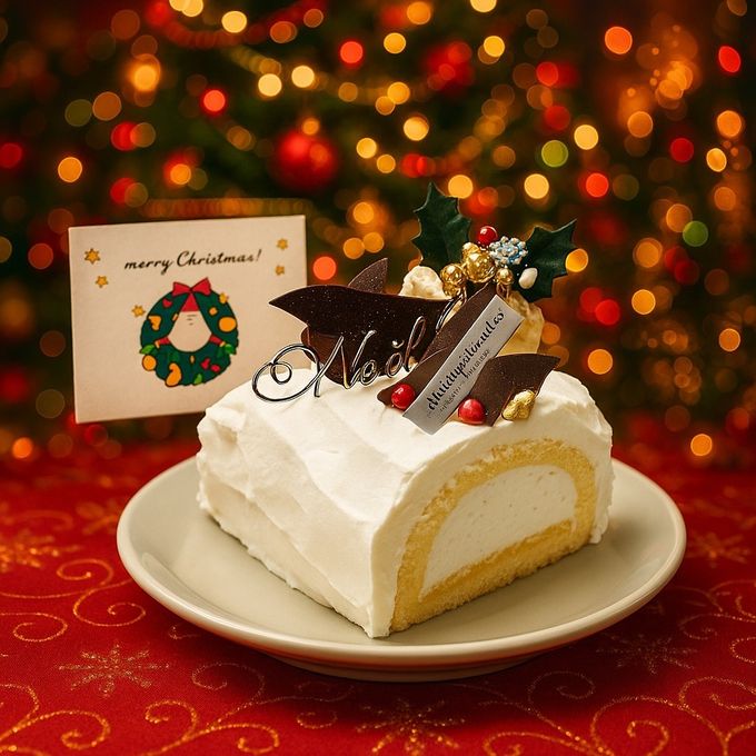 白金クリームブッシュドノエル（プレーン）ハーフ クリスマス2025 3