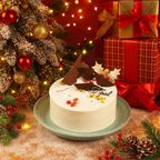 ホワイトクリスマスを彩る純白の白金フロマージュショート 5号  クリスマス2025 2