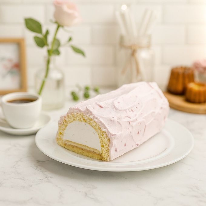 白金クリームロール（苺） 1