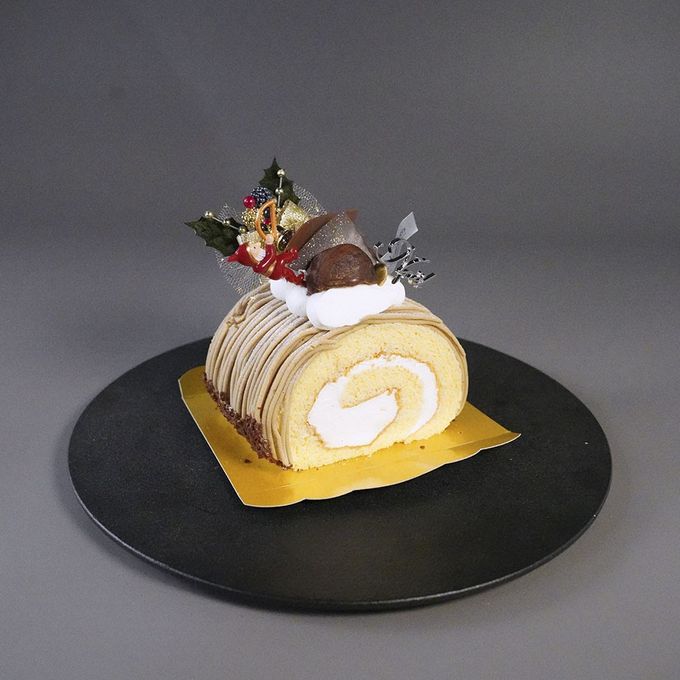 皇室献上栗 山江栗の白金ブッシュドノエル  ハーフ クリスマス2025 2