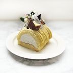 白金モンブランロール（幻のさつまいも シルクスイート）ハーフ クリスマス2025 1