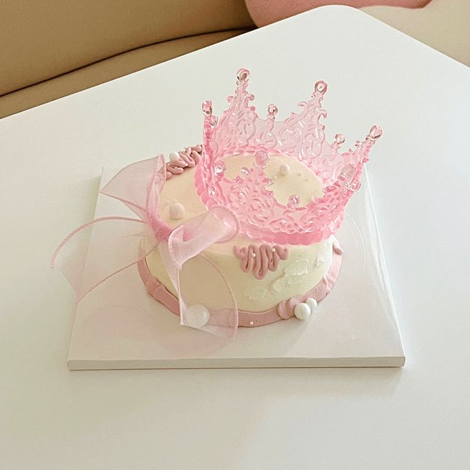 透明ティアラケーキ 4号 リボン付き  [記念日 / 推し活 / 誕生日] 2
