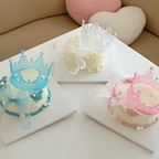 透明ティアラケーキ 4号 リボン付き  [記念日 / 推し活 / 誕生日] 1
