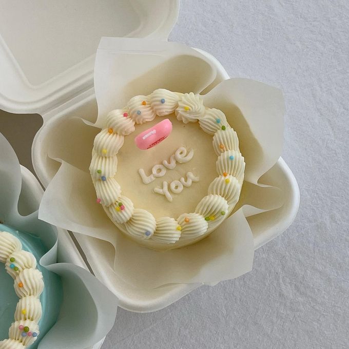 お弁当ケーキ ミニケーキ 誕生日 ケーキ 1〜2人用 かわいい 選べるカラー メッセージ対応 4