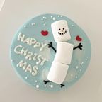 マシュマロスノーマンケーキ クリスマス2025 1