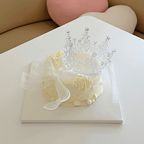透明ティアラケーキ 4号 リボン付き  [記念日 / 推し活 / 誕生日] 4