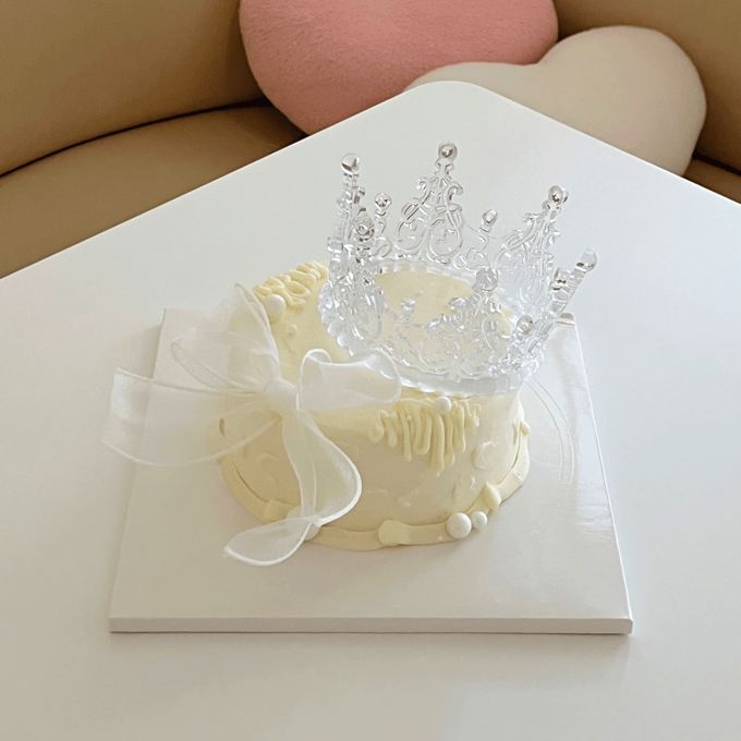 透明ティアラケーキ 4号 リボン付き  [記念日 / 推し活 / 誕生日] 4