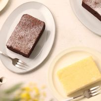 クリームチーズケーキミニと平飼い卵のガトーショコラミニ各３個セット