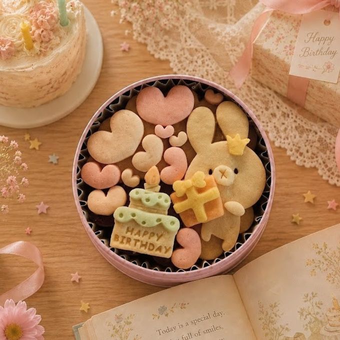 手のひら缶/きみと季節のとなりに「HappyBirthday」うさぎ 2