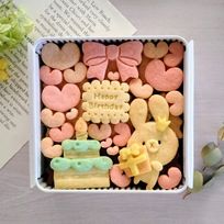バースデークッキー缶/きみと季節のとなりに「HappyBirthday」うさぎ