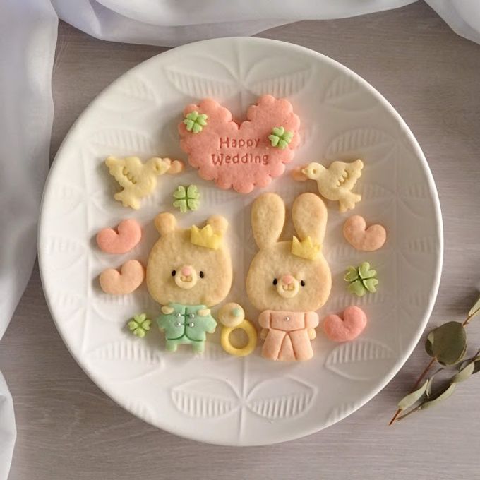 ウェディングクッキー缶/きみと季節のとなりに「HappyWedding」くま＆うさぎ 4