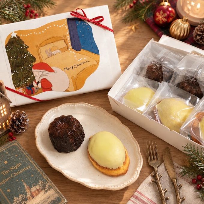 【クリスマスギフト・手土産・ご褒美に】レモンケーキ＆カヌレのクリスマス限定セット｜冬のひとときに贈る物語 ( お急ぎ便対応 クリスマス 冬ギフト お歳暮 手土産 焼き菓子 詰め合わせ お祝い 誕生日 かわいい ) クリスマス2026 1